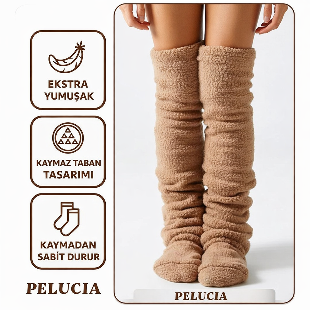 PELUCIA Peluş Kışlık Çorap – Sıcacık, Yumuşacık